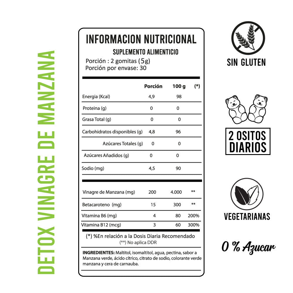 DETOX VINAGRE DE MANZANA PERFECT BEAR
